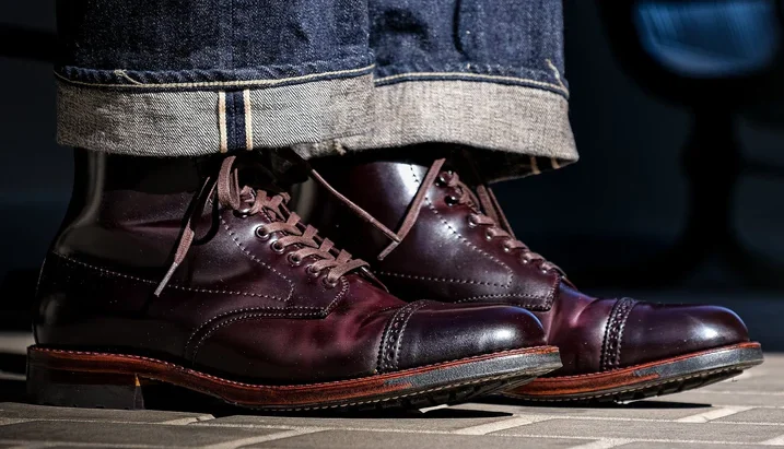 Brogue x Alden Jumper Boot in Color 8 Shell Cordovan