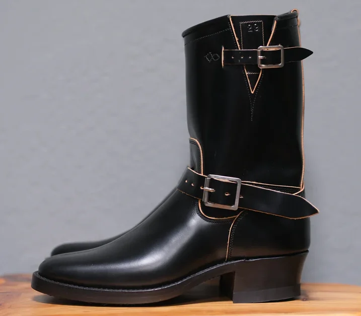 Brogue x Role Club Signature Engineer in Black Shell Cordovan