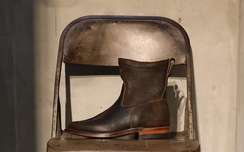 Classic Works x Viberg Roper in Washed Brown Waxed Flesh
