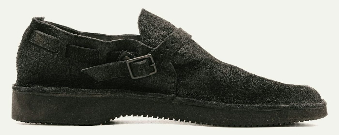 Oak Street Bootmakers Country Loafer in Black Oil Tan Roughout
