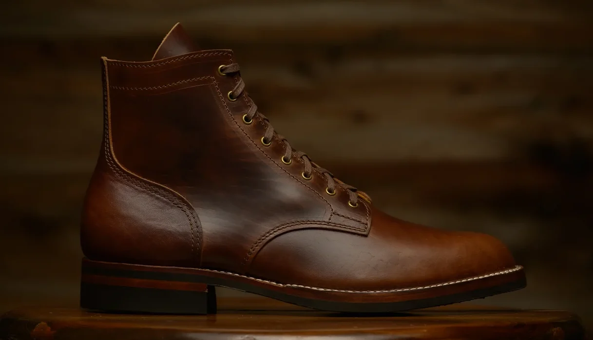 Oldspeed MFG Service Boot in Brown CXL Horse Strip