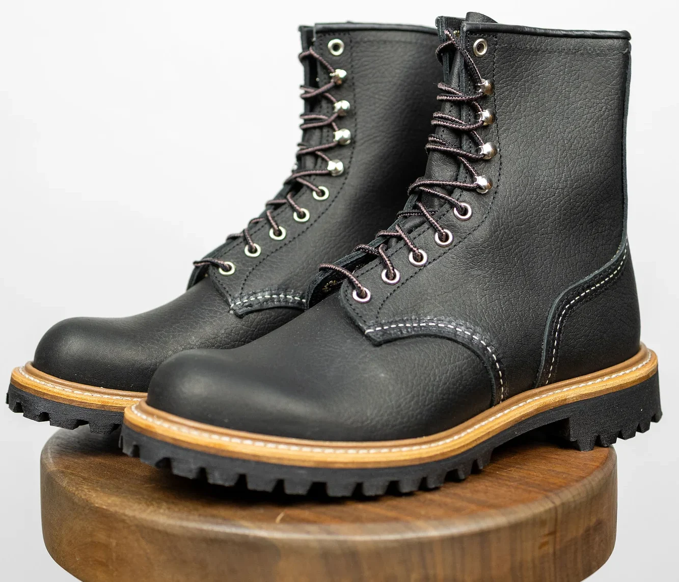 Red Wing 8-Inch Logger in Black Oil Slick
