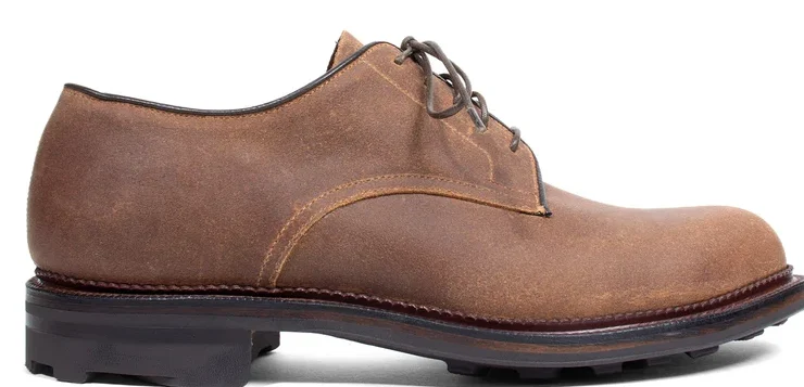 Viberg Rockland Blucher in Toast Waxy Commander