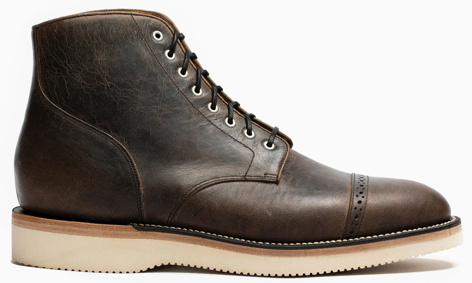 Grant Stone Garrison Boot in Black Waxed Deer