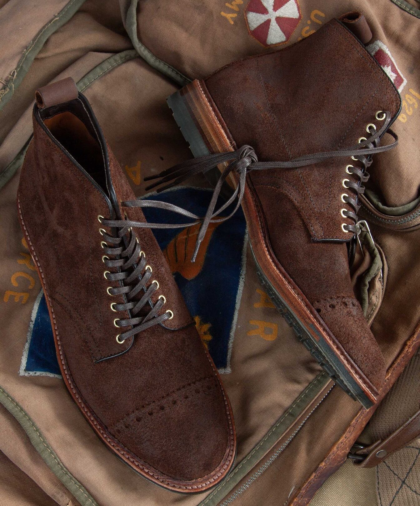Rivay x Alden Bedford Boot in Reverse Tobacco Chamois